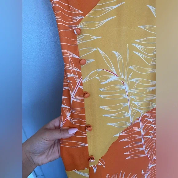 Camila Coelho Vivienne Midi Dress in Yellow & Orange - Picture 7 of 11